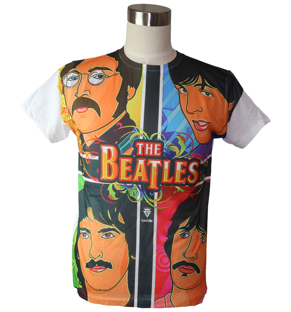 Gibgae プリントTシャツ THE BEATLES メンズ/レディース/半袖/おもしろ/おしゃれ ggt-0026