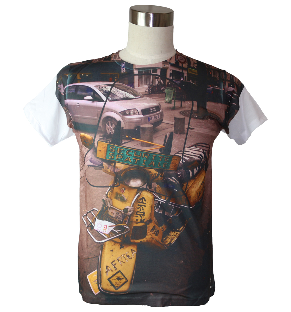 Gibgae プリントTシャツ SECURITE SPATIALE メンズ/レディース/半袖/おもしろ/おしゃれ ggt-0063