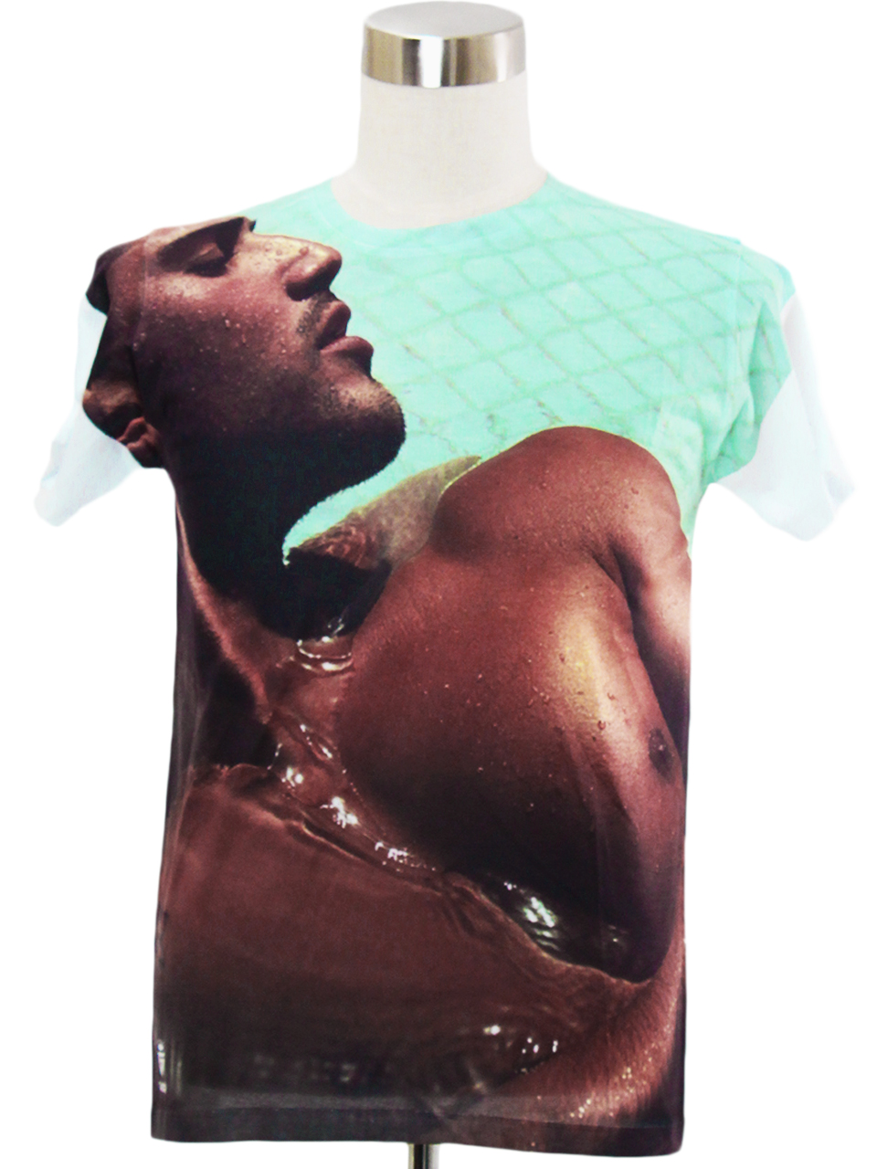 Gibgae プリントTシャツ Swimming Man メンズ/レディース/半袖/おもしろ/おしゃれ ggt-0088