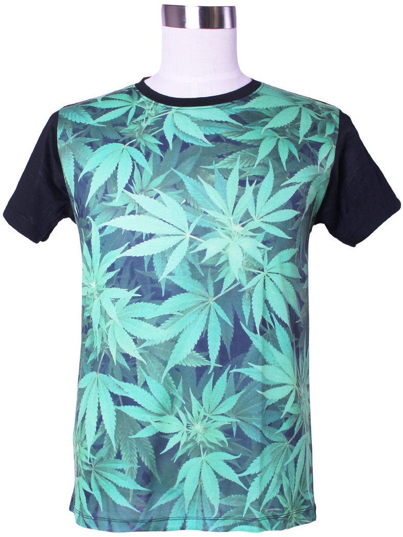 Gibgae プリントTシャツ Cannabis 麻 メンズ/レディース/半袖/おもしろ/おしゃれ ggt-0108