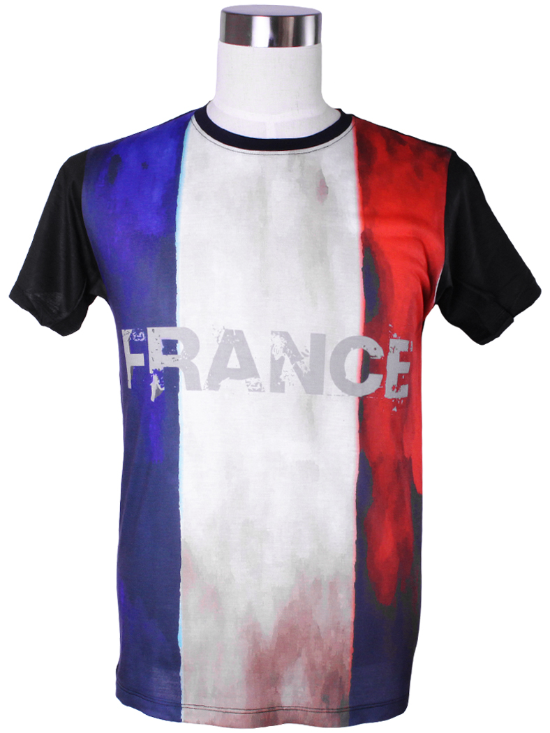 Gibgae プリントtシャツ フランス 国旗 メンズ レディース 半袖 おもしろ おしゃれ Ggt 0127 アパレルの卸 仕入れならbkkアリババ