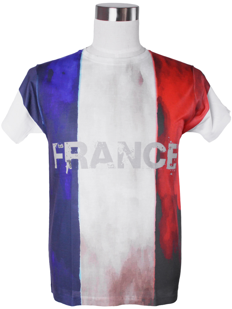 Gibgae プリントtシャツ フランス 国旗 メンズ レディース 半袖 おもしろ おしゃれ Ggt 0127 アパレルの卸 仕入れならbkkアリババ