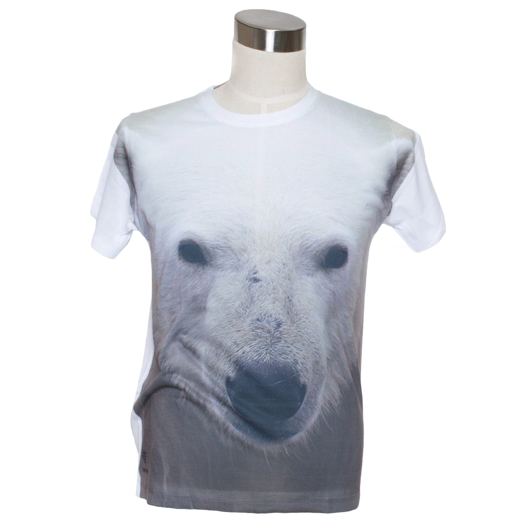 Gibgae プリントTシャツ Polar Bear ホッキョクグマ ggt-0137