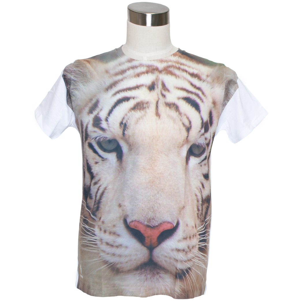 Gibgae プリントTシャツ White Tiger ホワイトタイガー ggt-0141