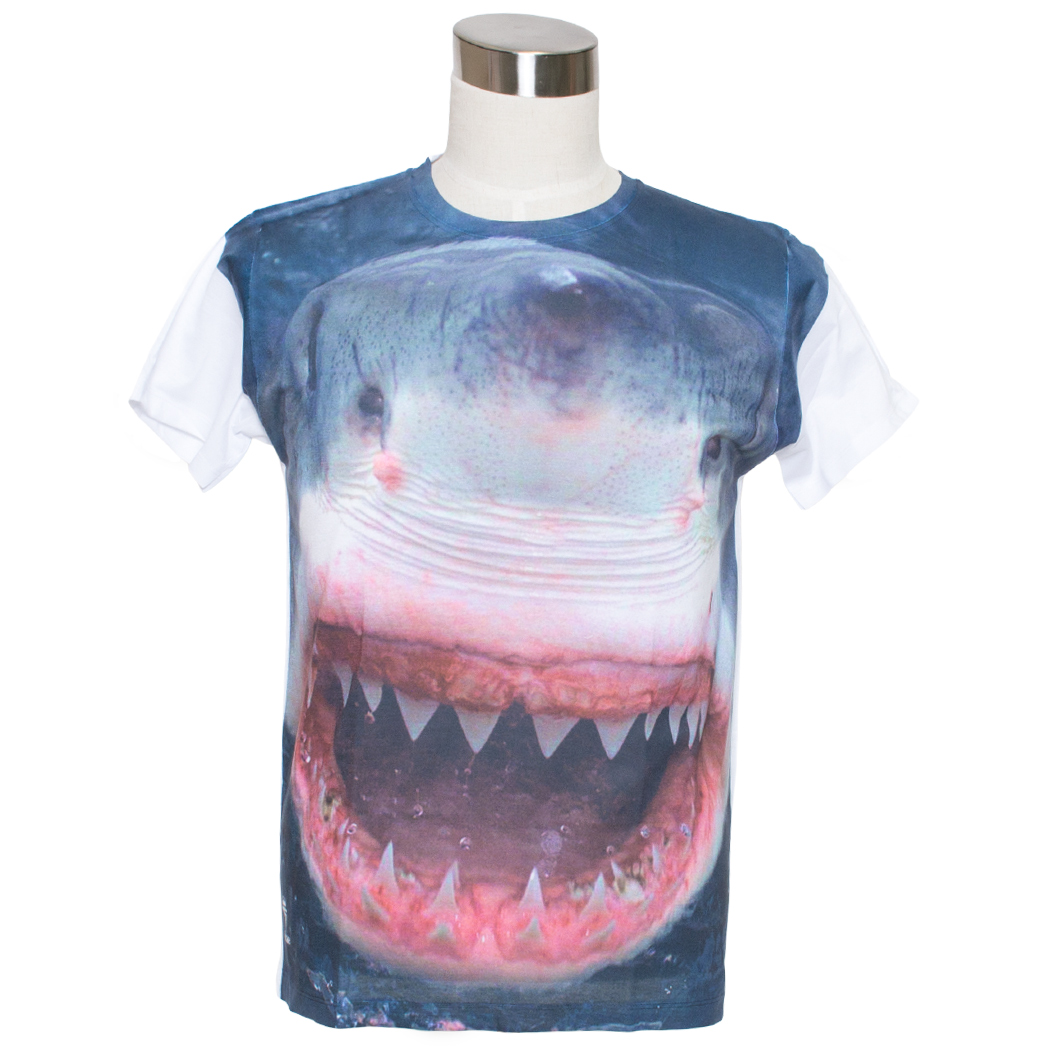 Gibgae プリントTシャツ サメ ggt-0148