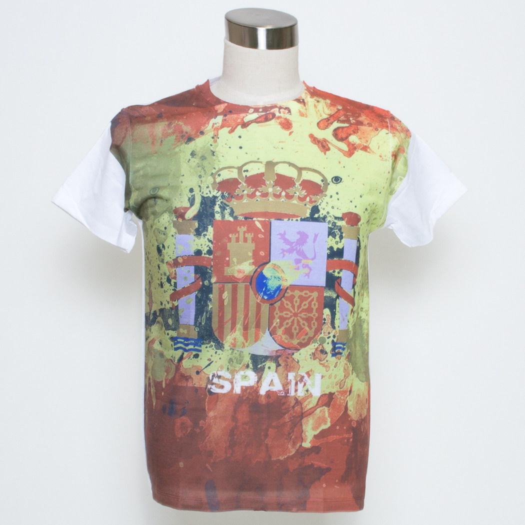 Gibgae プリントTシャツ Spain スペイン 国旗 ggt-0155