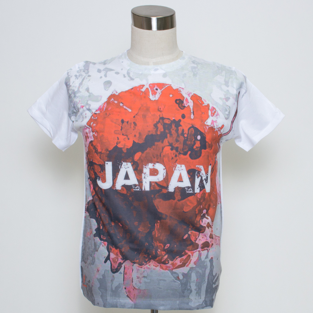 Gibgae プリントTシャツ Japan 日本 国旗 ggt-0158