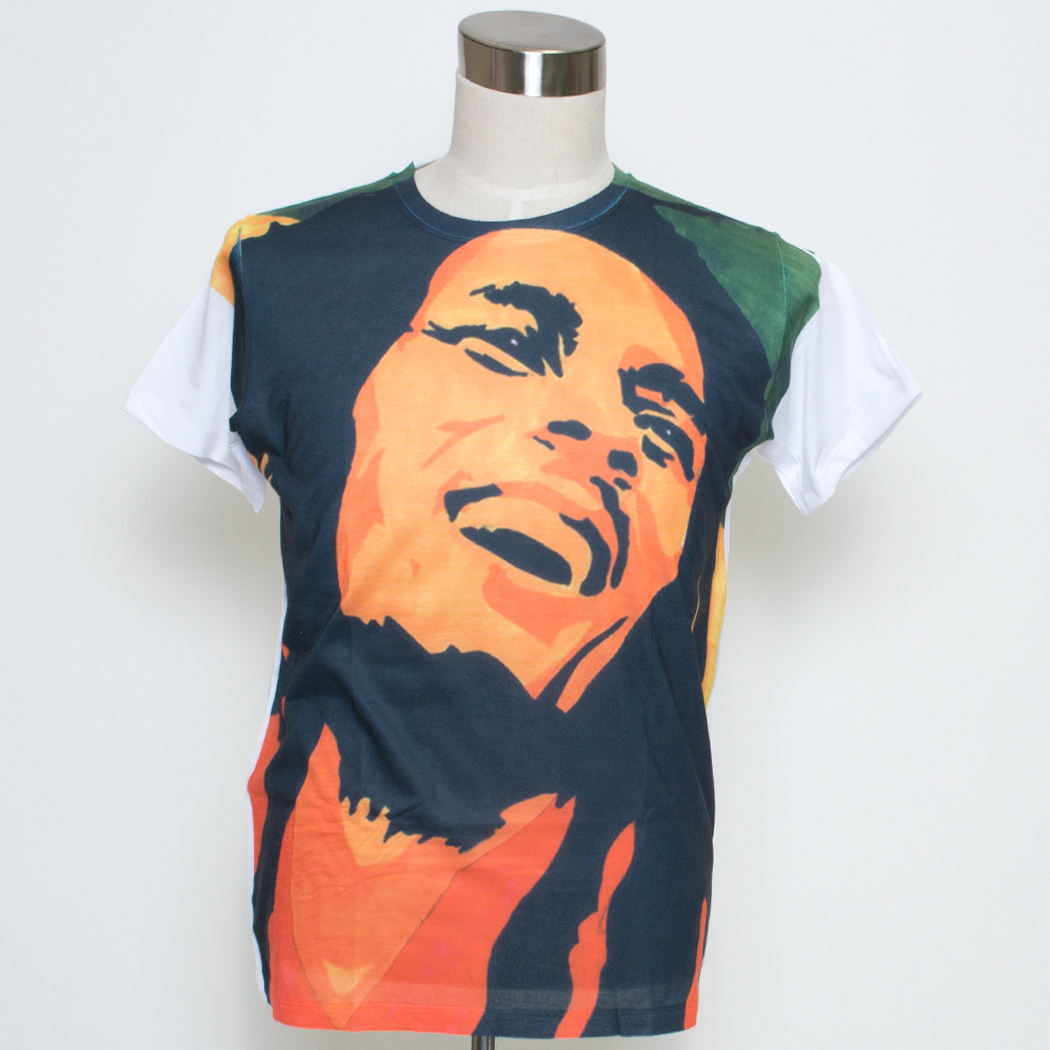 Gibgae プリントTシャツ Bob Marley ボブ マーリー ggt-0159