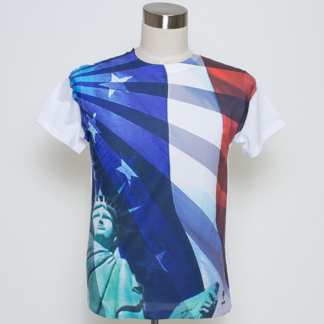 Gibgae プリントTシャツ Statue of Liberty 自由の女神 アメリカ ggt-0165
