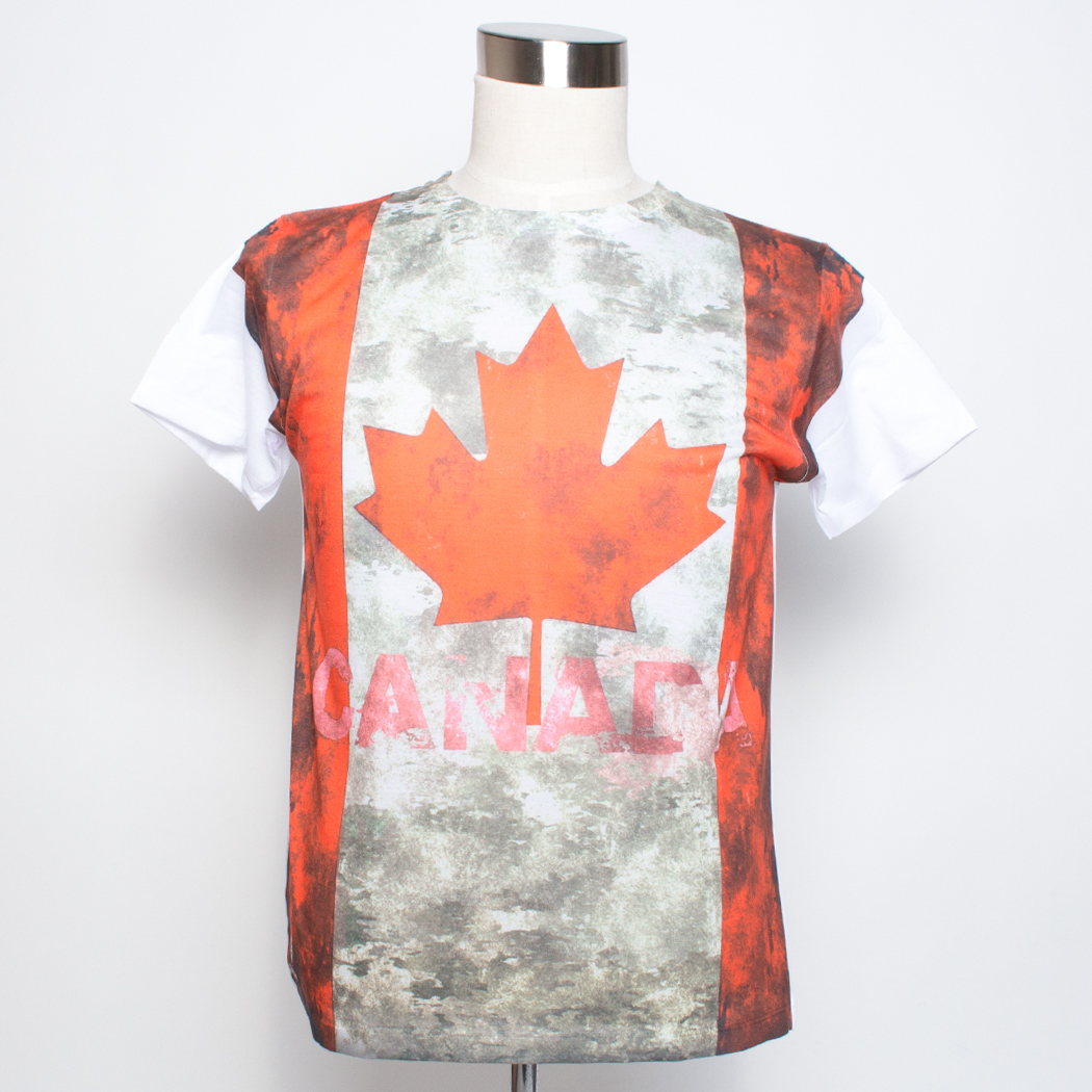 Gibgae プリントTシャツ Canada カナダ 国旗 ggt-0185