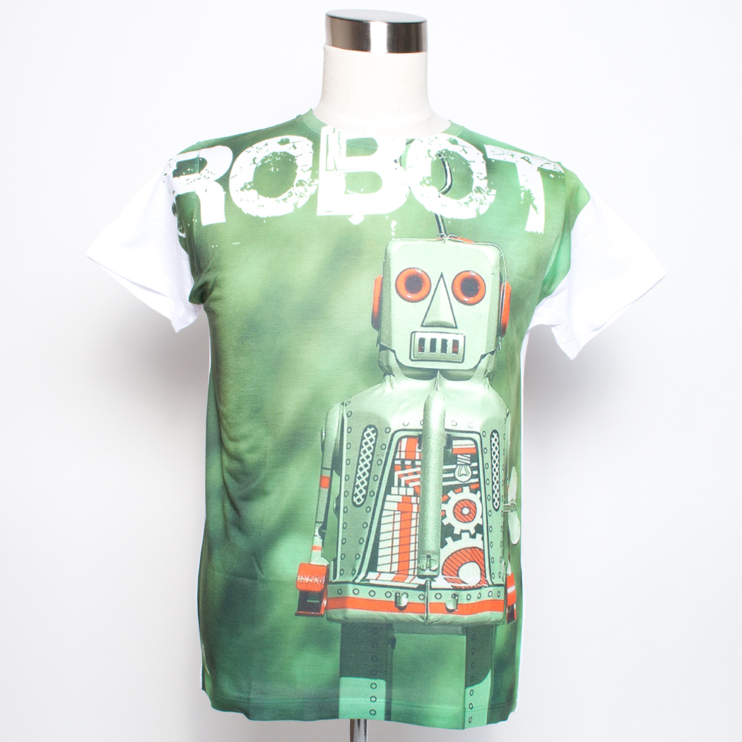 Gibgae プリントTシャツ Robot ロボット ggt-0186