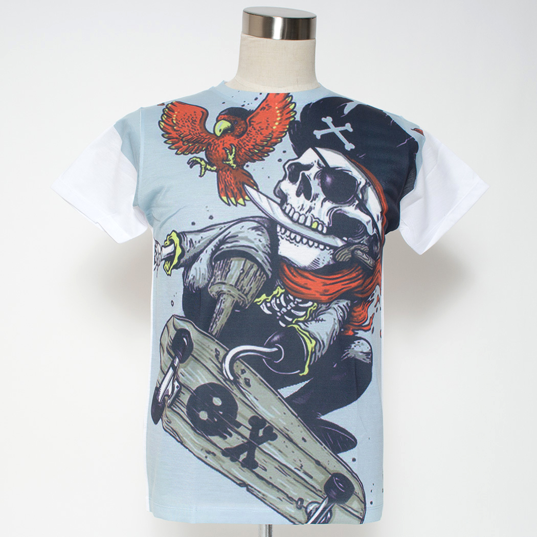 Gibage プリントTシャツ ghost captain ggt-0198
