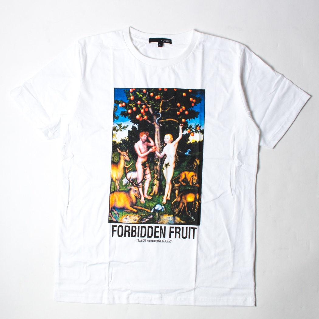 プリントTシャツ FORBIDDEN FRUIT メンズ/レディース/半袖/おもしろ/おしゃれ grt-0024