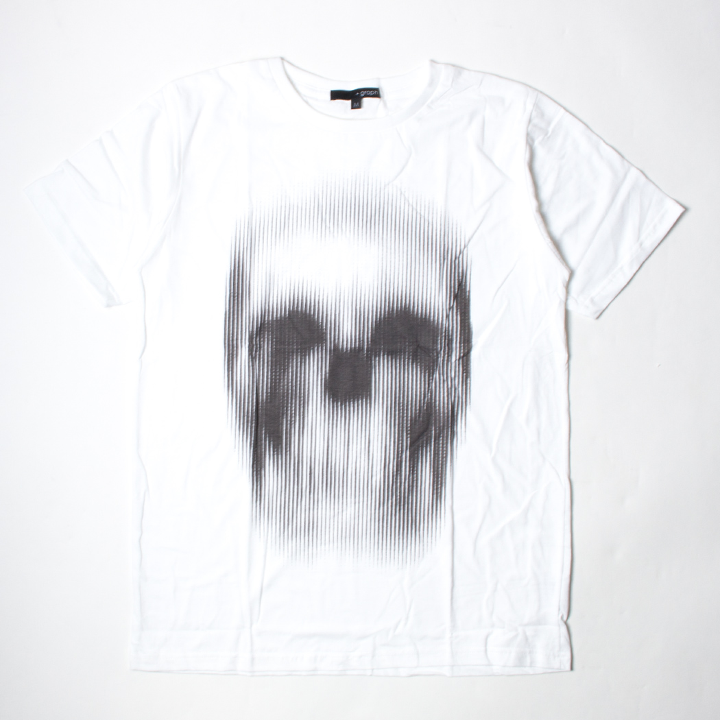 プリントTシャツ Mono Tone Skull メンズ/レディース/半袖/おもしろ/おしゃれ grt-0025