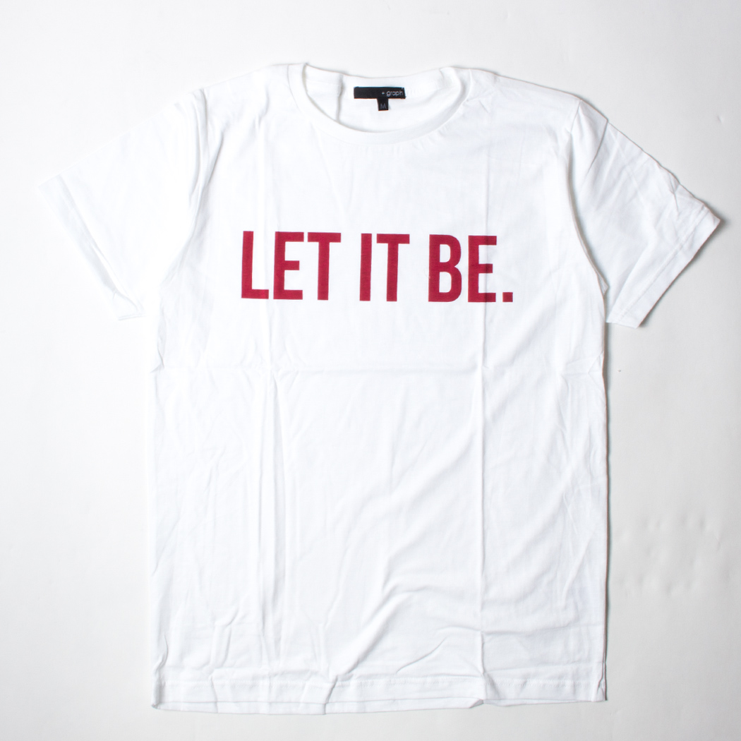 プリントTシャツ Let It Be メンズ/レディース/半袖/おもしろ/おしゃれ grt-0036