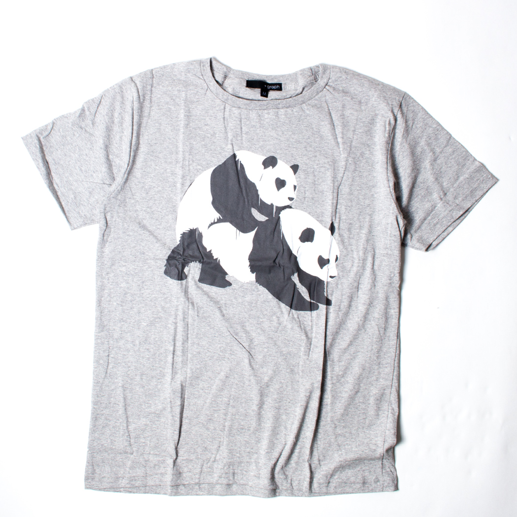 プリントTシャツ Panda メンズ/レディース/半袖/おもしろ/おしゃれ grt-0044-c1