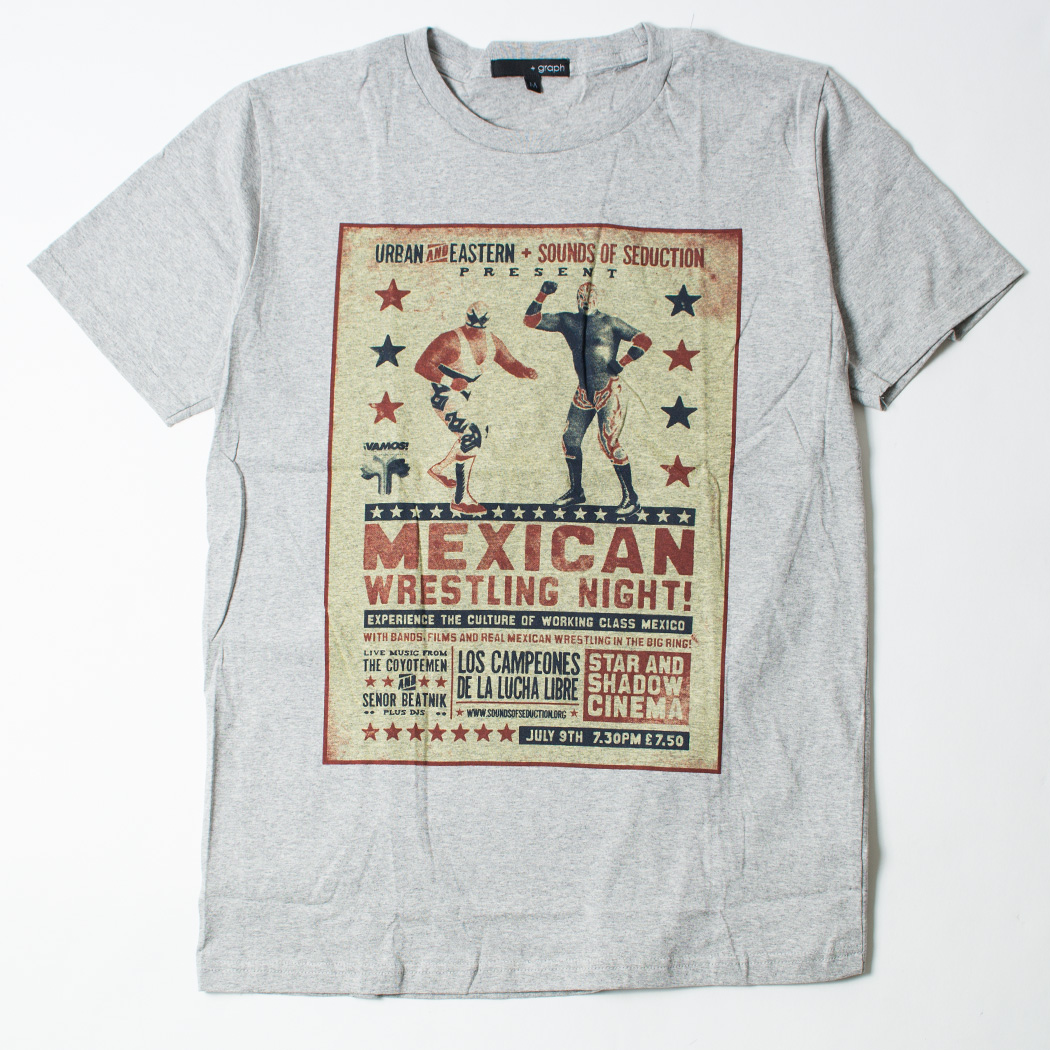プリントTシャツ MEXICAN WRESTLING NIGHT メンズ/レディース/半袖/おもしろ/おしゃれ/ttt-04 grt-0059-c1