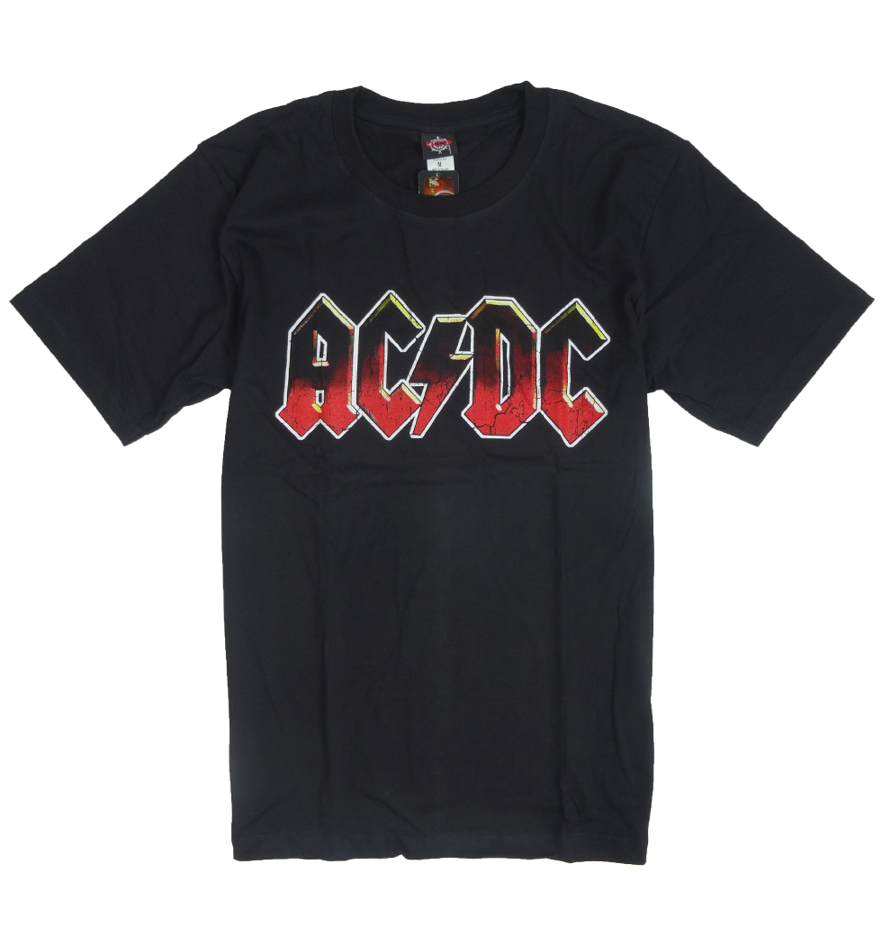 ロックTシャツ AC/DC ひび割れロゴ gts-0011
