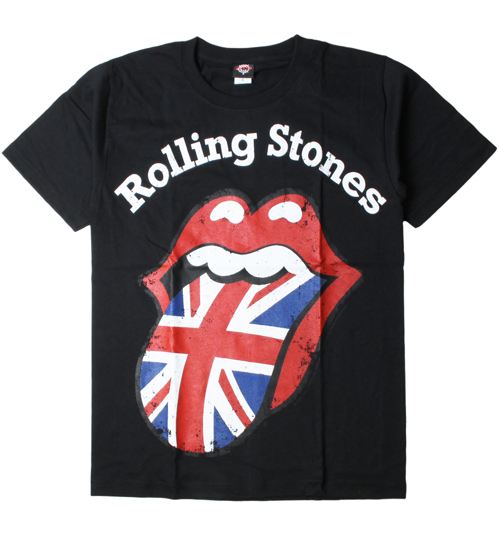 ロックTシャツ The Rolling Stones ザ ローリング ストーンズ Lips & Tongue ユニオンジャック唇 ベロ gts-0245