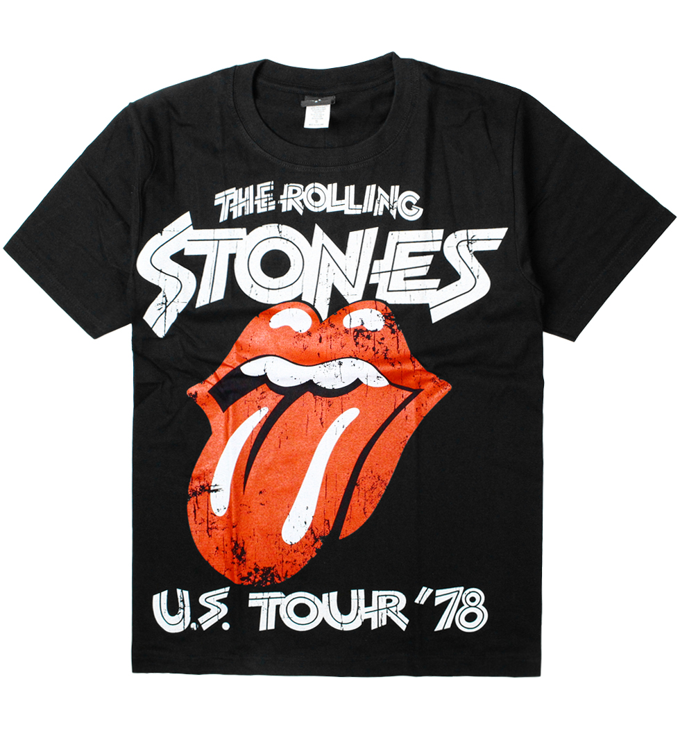 ロックTシャツ The Rolling Stones ザ ローリング ストーンズ U.S. Tour '78 ダメージ唇 gts-0250