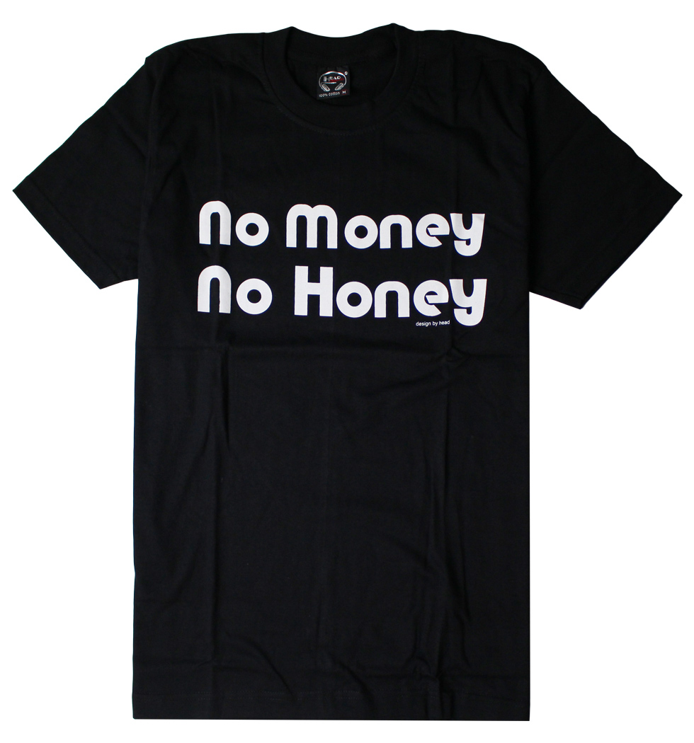 プリントTシャツ no money no Honey メンズ/レディース/半袖/おもしろ/おしゃれ hdt-0055(hea-)