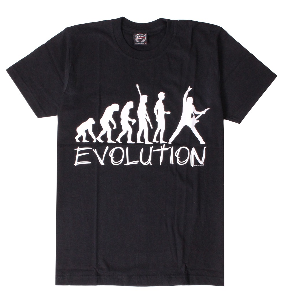 プリントTシャツ EVOLUTION メンズ/レディース/半袖/おもしろ/おしゃれ hdt-0090(hea-)