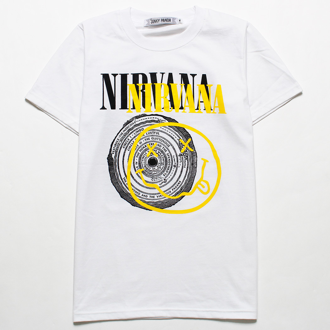 ロックTシャツ Nirvana ニルヴァーナ ニコちゃん×サークル jp2-0002