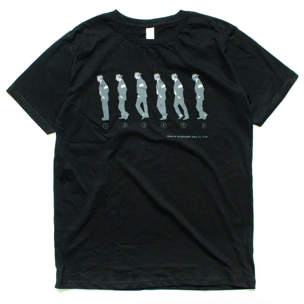 デザインTシャツ How to moonwalk step by step ハウトゥームーンウォーク nki-0041