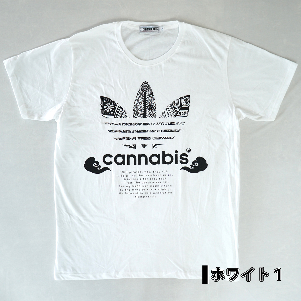 デザインTシャツ cannabis メンズ/レディース/半袖/おもしろ/おしゃれ pht-0002