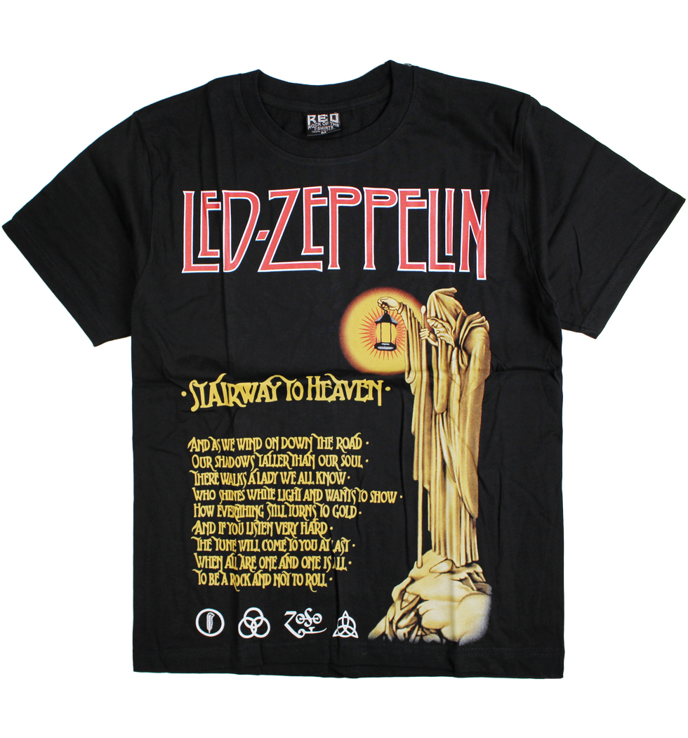 ロックTシャツ Led Zeppelin レッド ツェッペリン ZEP Stairway To Heaven reo-0044