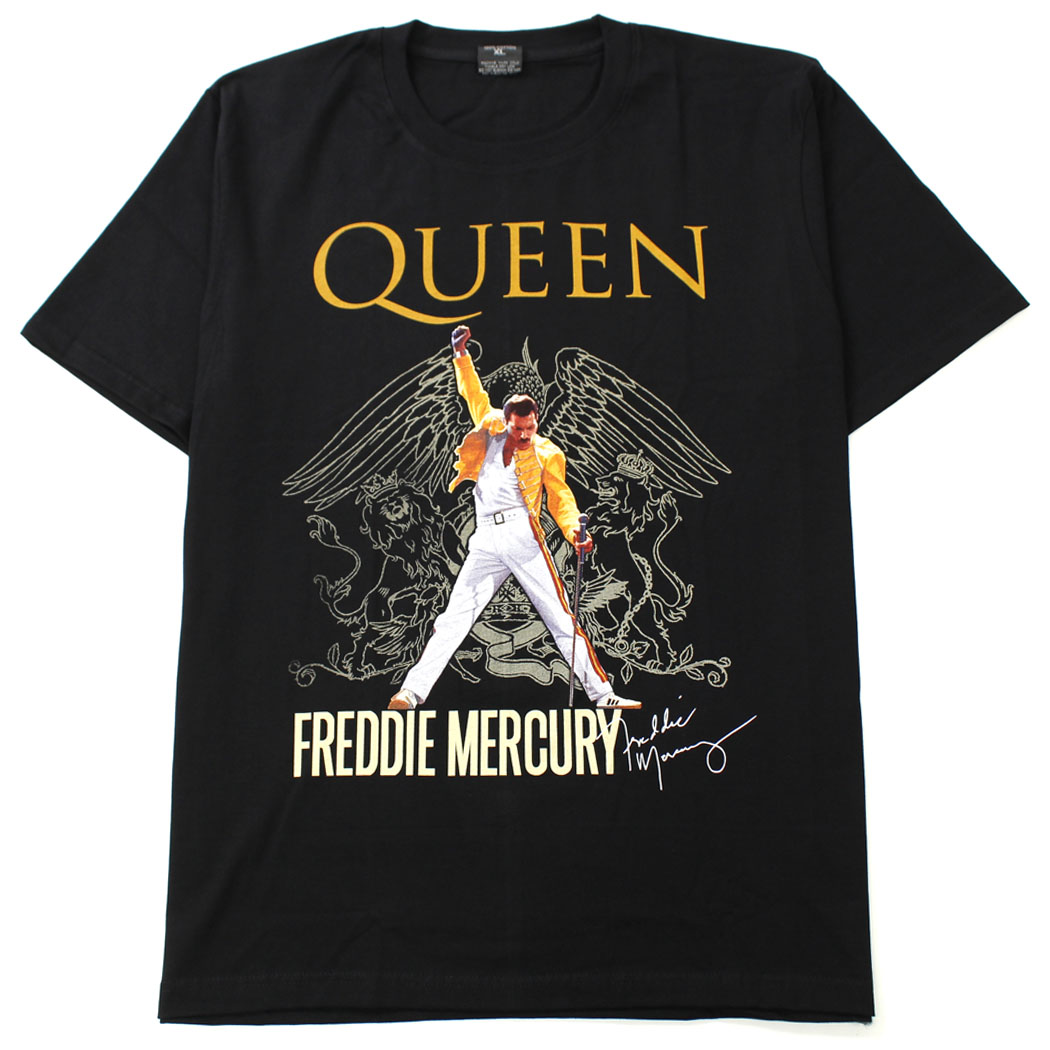 ロックTシャツ QUEEN クイーン FREDDIE MERCURY reo-0362 | アパレルの 