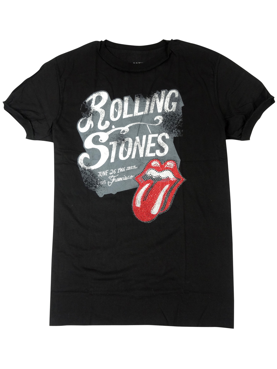 裏生地デザイン ラインストーン ロックTシャツ The Rolling Stones ザ ローリング ストーンズ San Francisco rst-0023