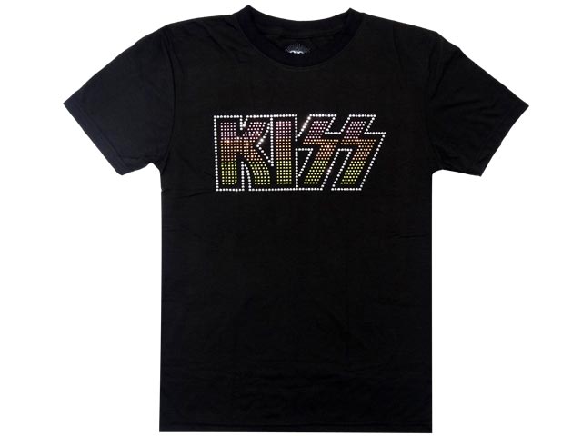 ラインストーン ロックTシャツ Kiss キッス ロゴ rst-0026 | アパレル 