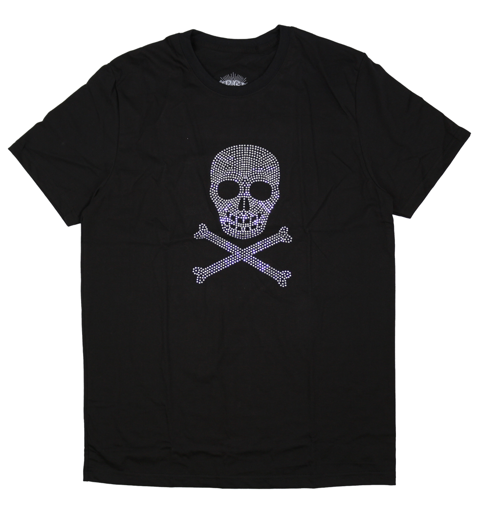 ラインストーン ロックTシャツ スカル Skull rst-0051