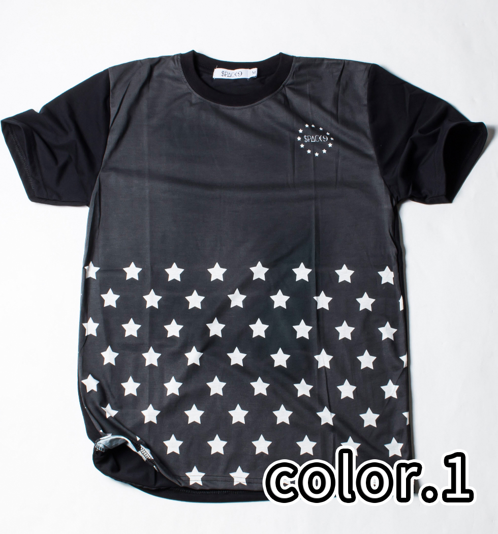 Space9 Tシャツ 星 スター カットソー/トップス/インナー/グラフィック/夏  spt-0010