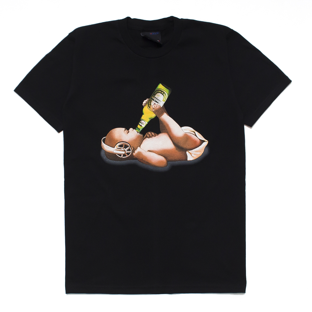 プリントTシャツ 赤ちゃん ドリンク メンズ/レディース/半袖/おもしろ/おしゃれ udt-0040(unf-)