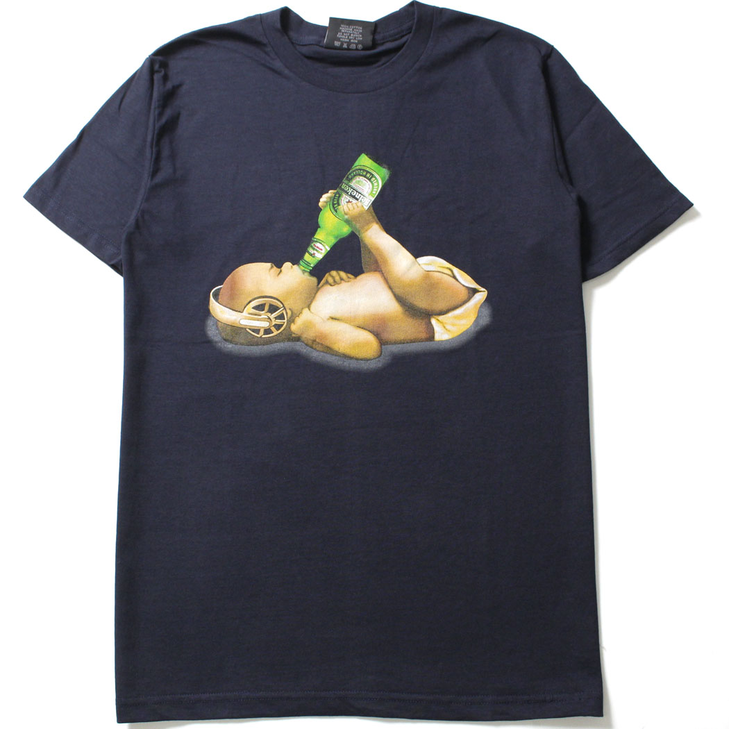 デザインTシャツ 赤ちゃん ドリンク メンズ/レディース/半袖/おもしろ/おしゃれ udt-0052 (unf-)