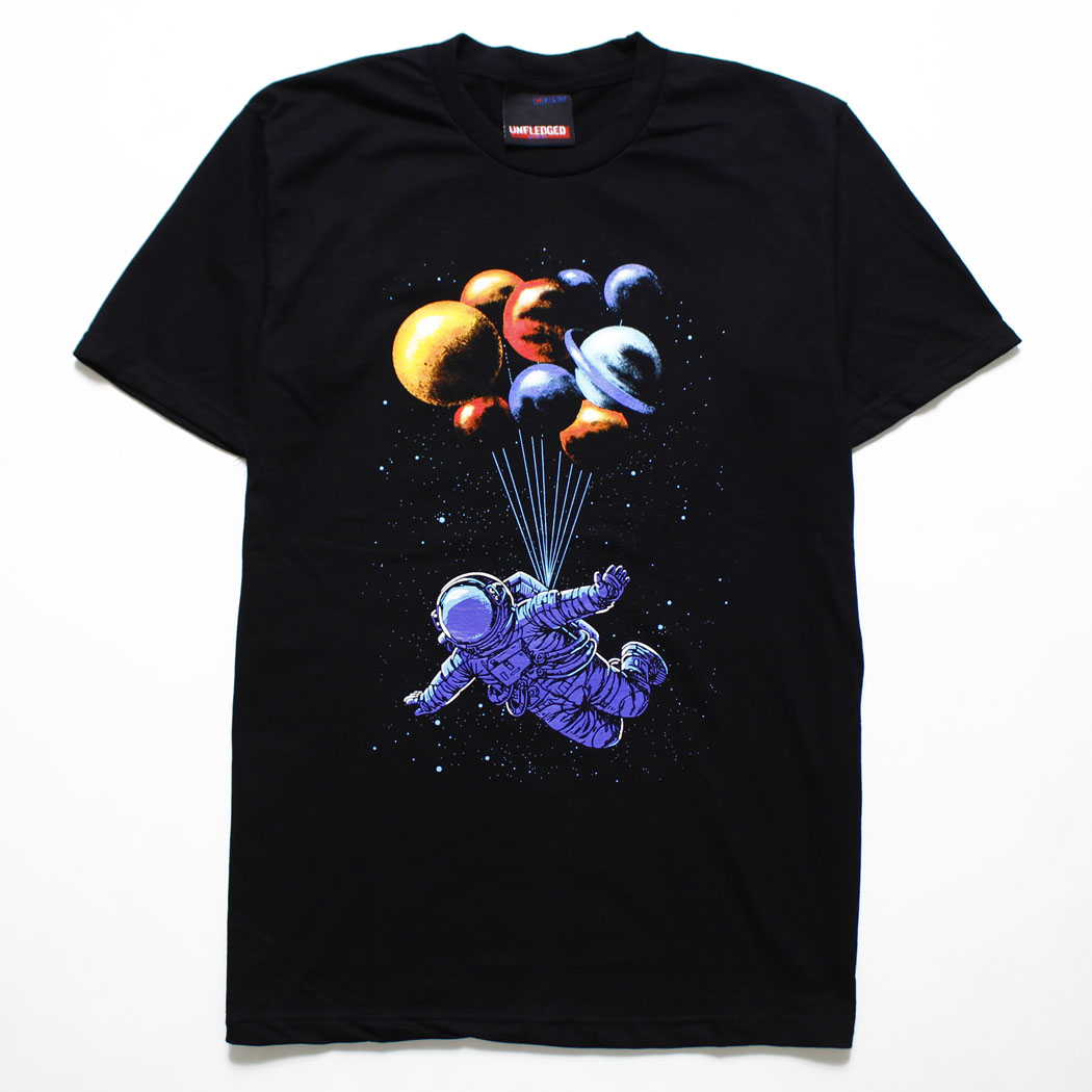 デザインTシャツ 太陽系 バルーン メンズ/レディース/半袖/おもしろ/おしゃれ udt-0058 (unf-)