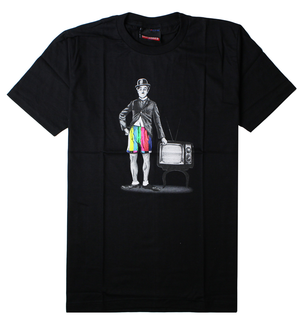 プリントTシャツ Charles Chaplin チャップリン カラーバーパンツ urt-0001(unf-)