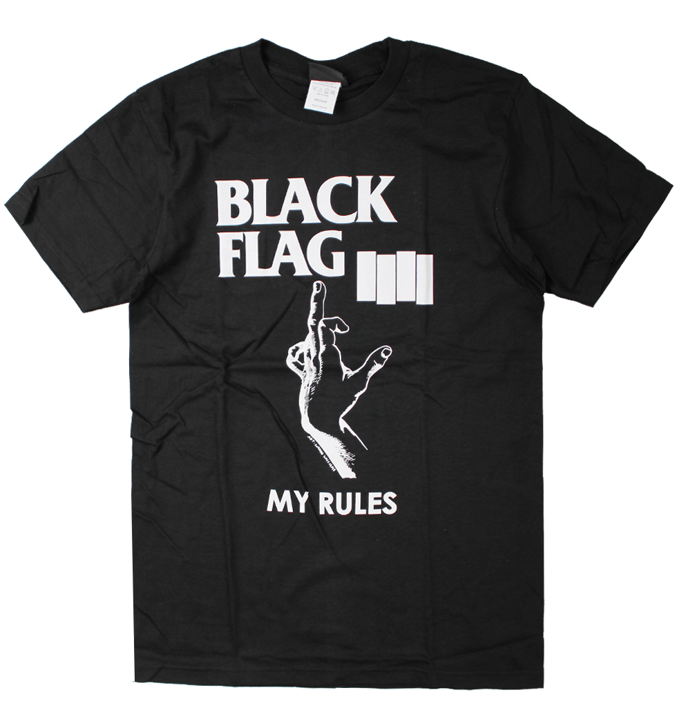 ロックTシャツ Black Flag ブラックフラッグ My Rules wft-0037