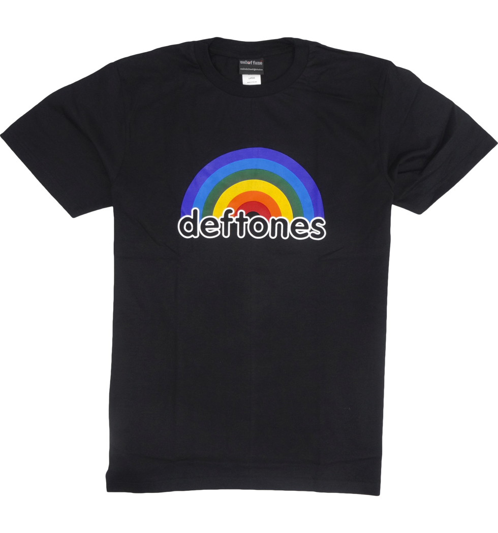 ロックTシャツ Deftones デフトーンズ レインボーロゴ wft-0089