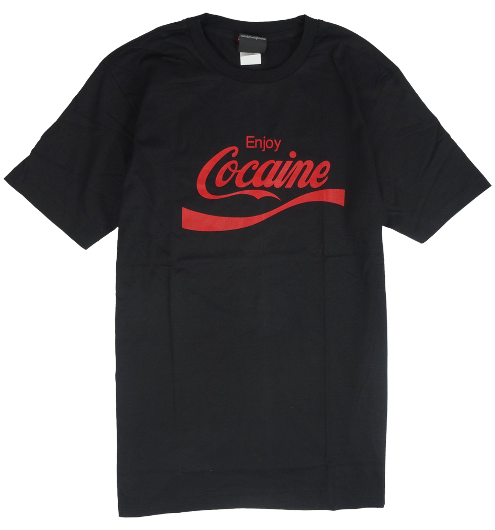 デザイン おもしろ TシャツEnjoy Cocaine エンジョイ コカイン wft-0104