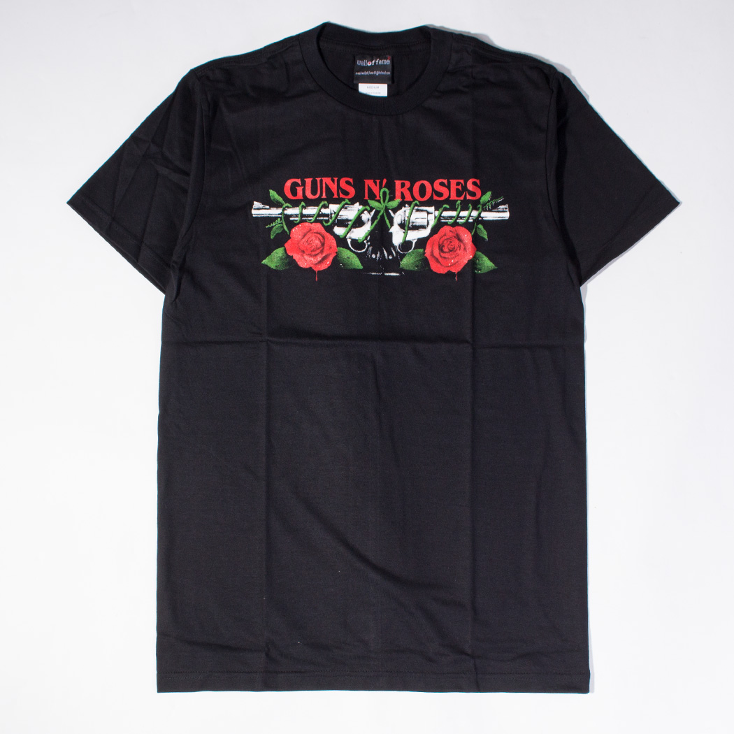 ロックTシャツ Guns N' Roses ガンズ アンド ローゼズ 薔薇と銃 wft-0145