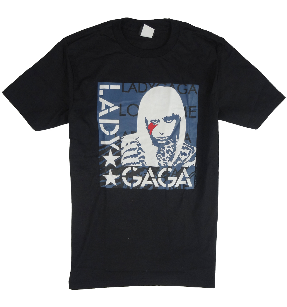 ロックTシャツ Lady Gaga レディー ガガ Poker face wft-0173