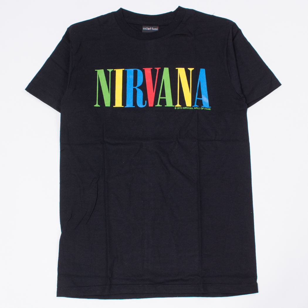 ロックTシャツ Nirvana ニルヴァーナ カラフルロゴ wft-0236