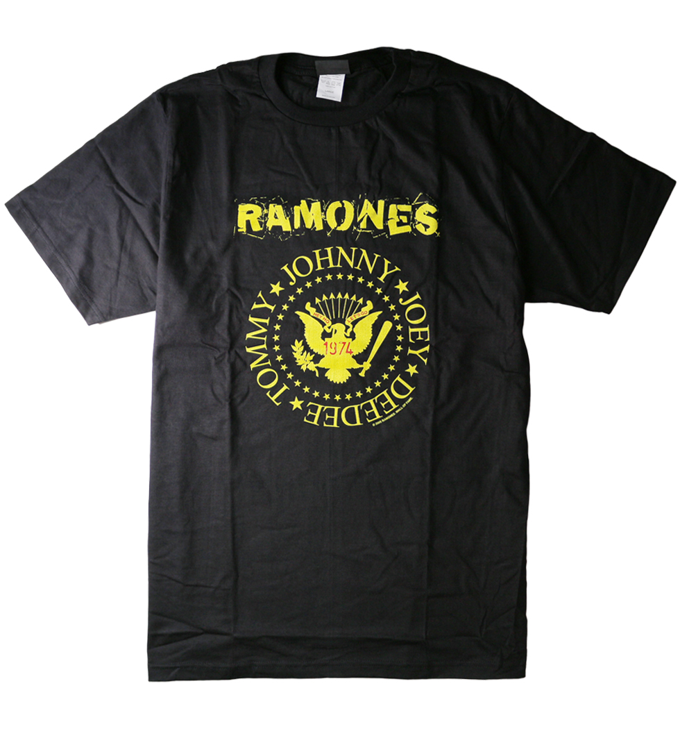ロックTシャツ Ramones ラモーンズ 黄色ロゴ wft-0320