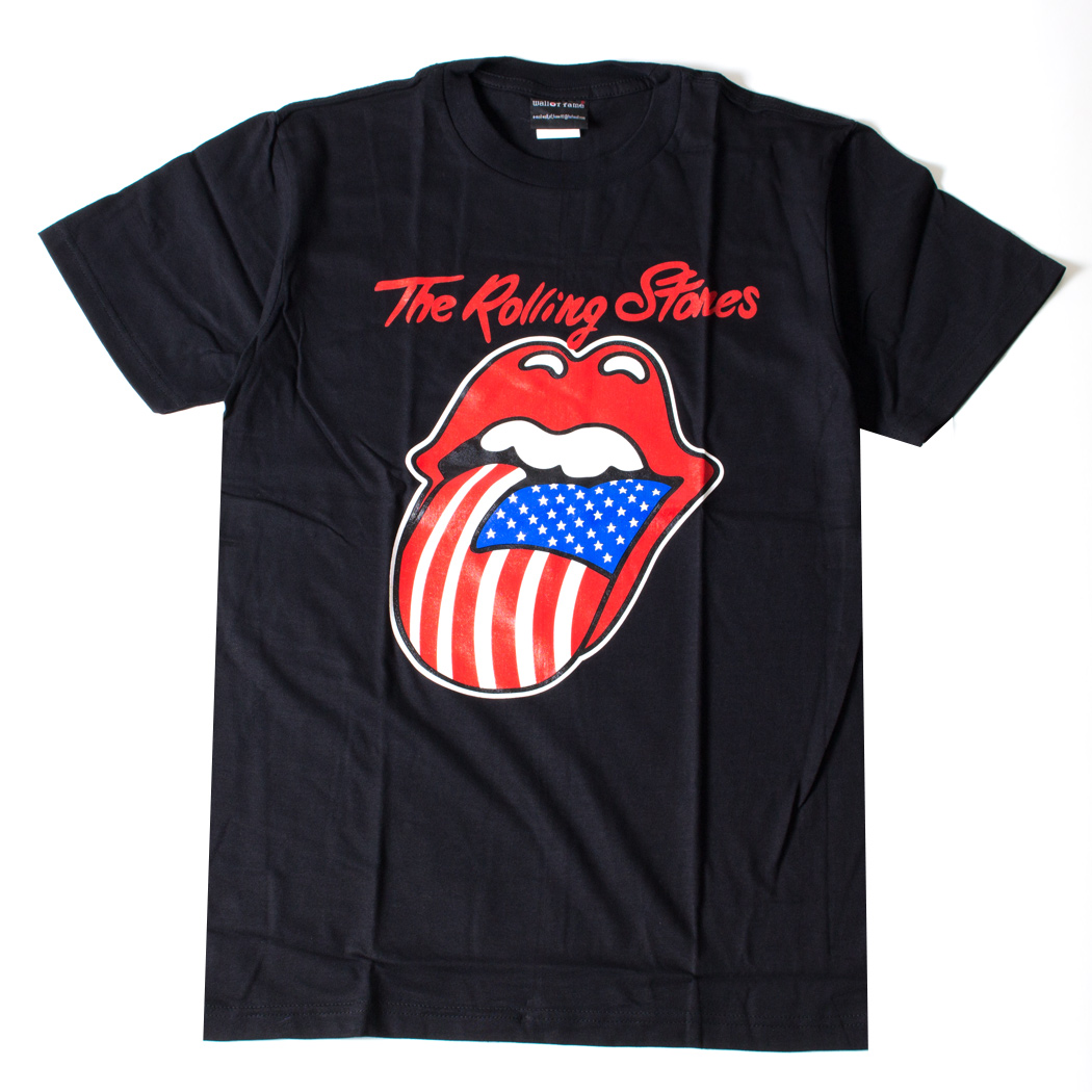 ロックTシャツ The Rolling Stones ローリングストーンズ Lips & Tongue 星条旗唇 wft-0354
