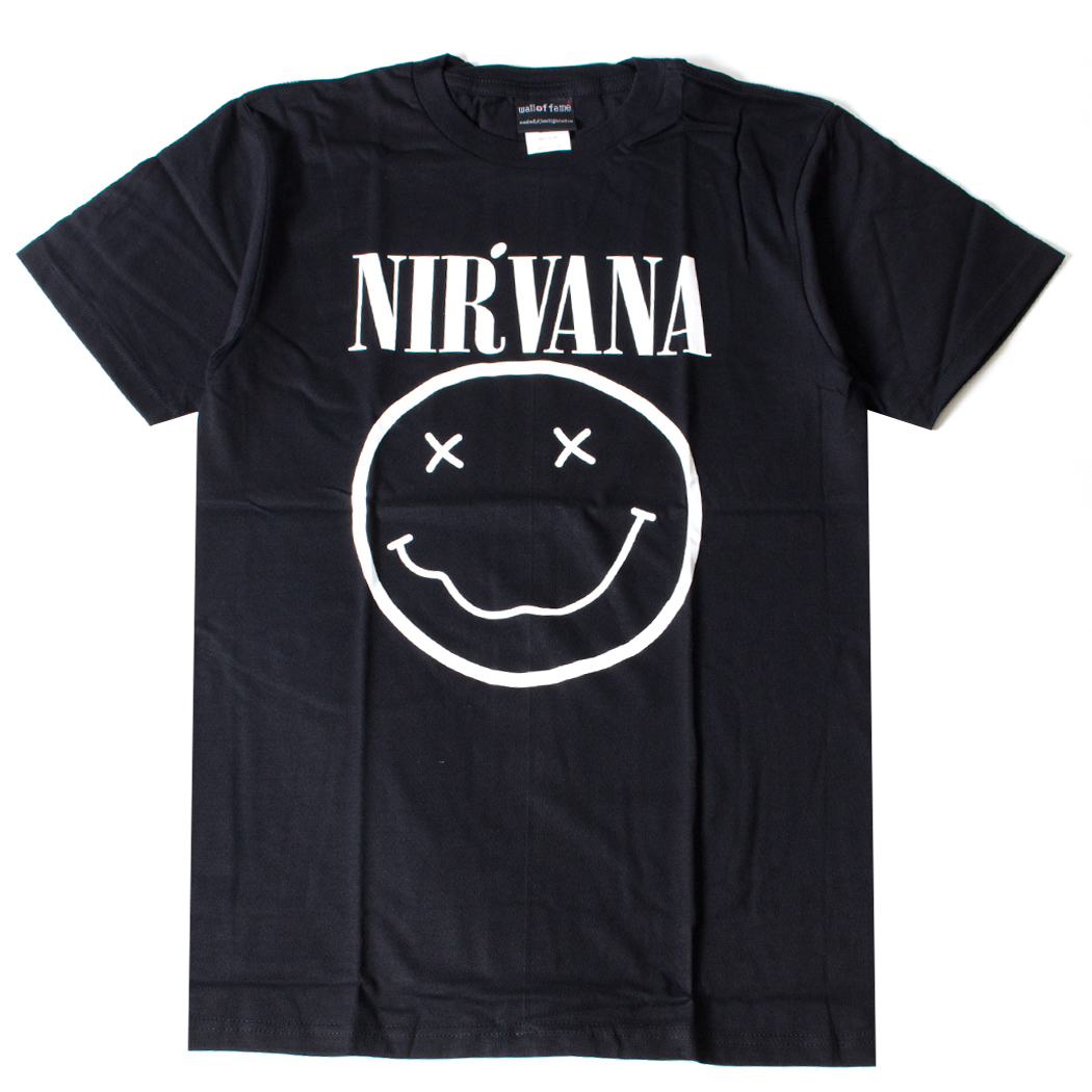 ロックTシャツ Nirvana ニルヴァーナ ニコちゃん Smiley Face wft-0471