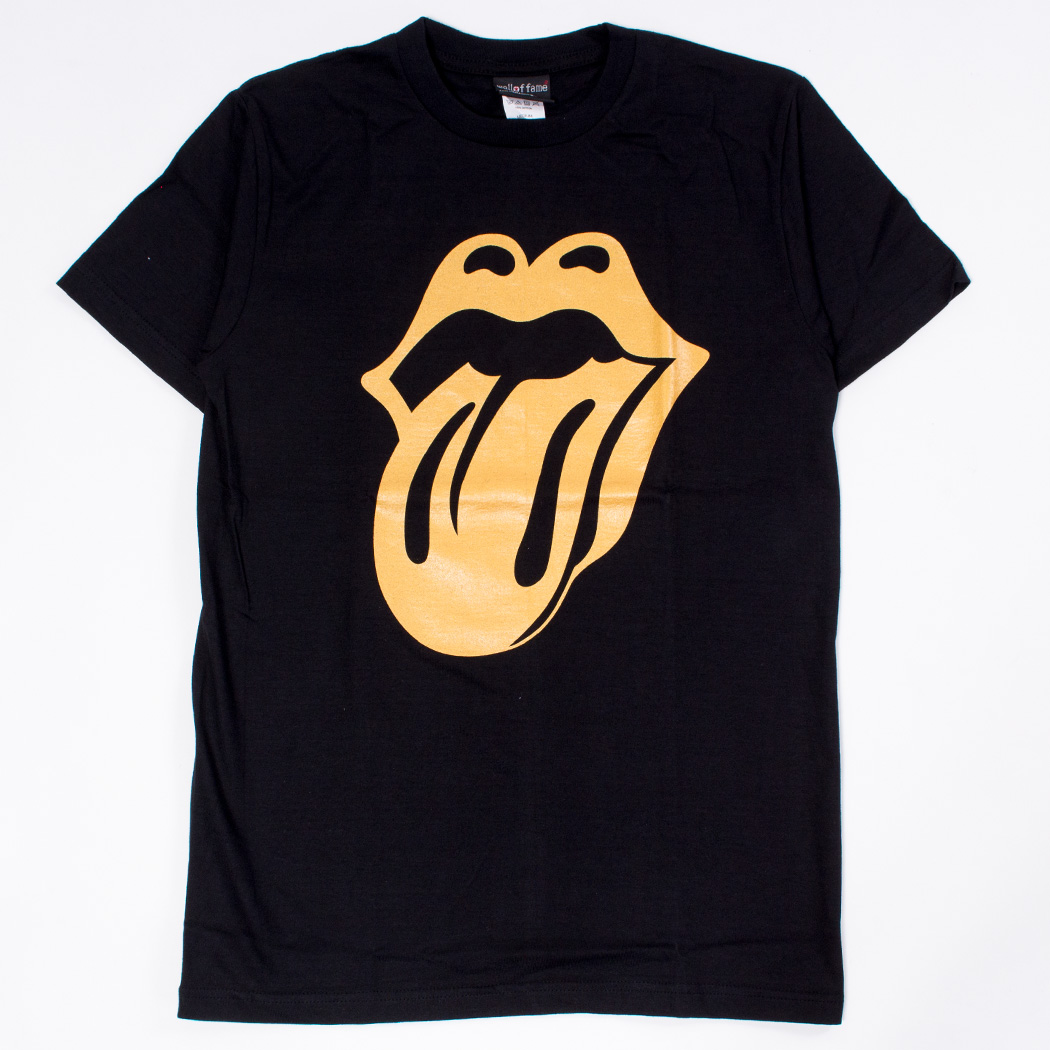 ロックTシャツ The Rolling Stones ローリングストーンズ Lips & Tongue ゴールド唇 wft-0478