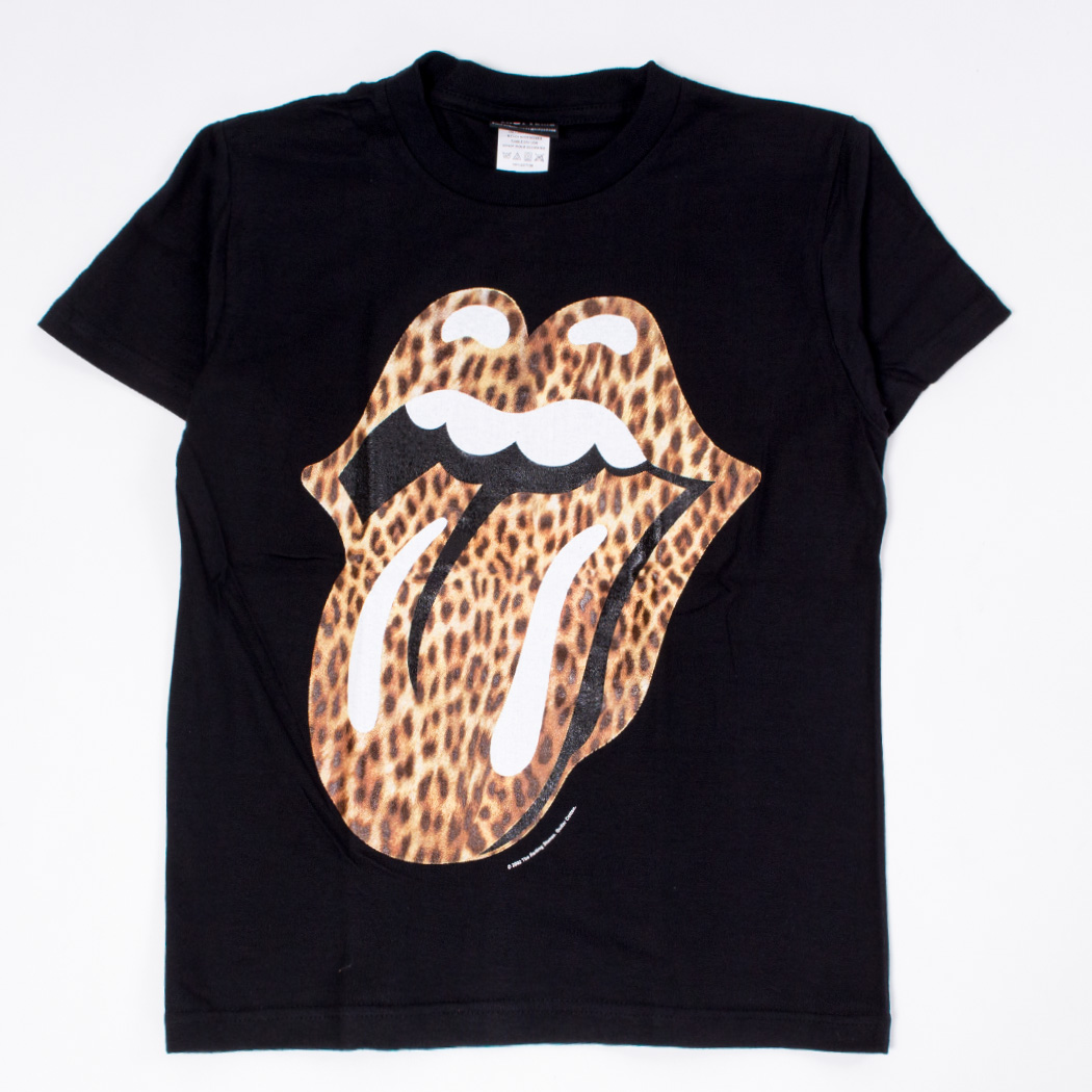ロックTシャツ The Rolling Stones ローリングストーンズ Lips & Tongue 豹柄唇 wft-0480